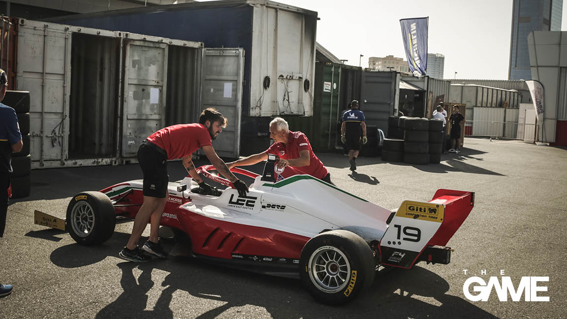 Bianca gets ready for another race in the Formula 4 UAE Championship.