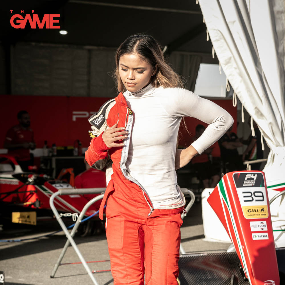 Bianca in the Dubai Autodrome
