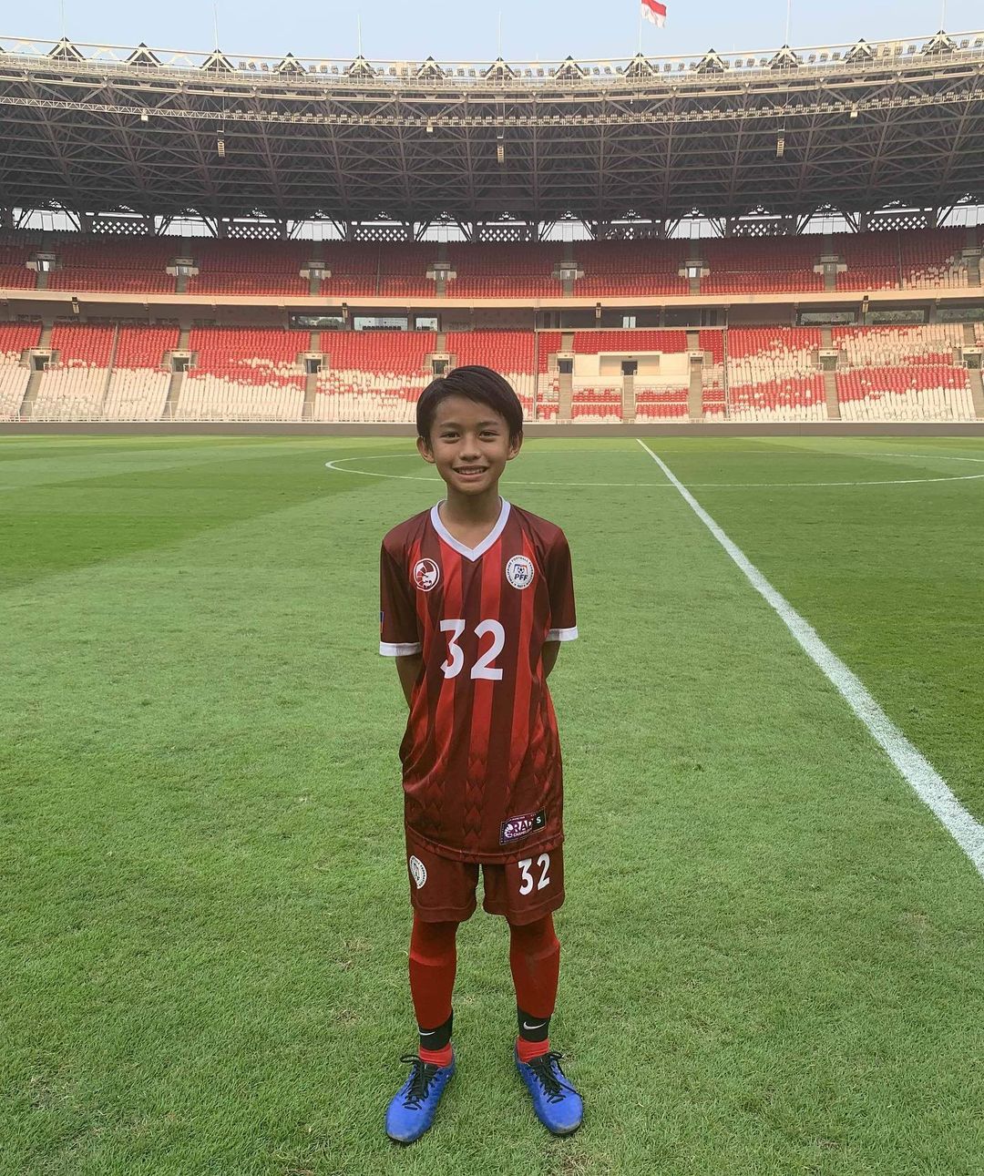 Jax Peña representing the Philippines in Jakarta, Indonesia as a young boy