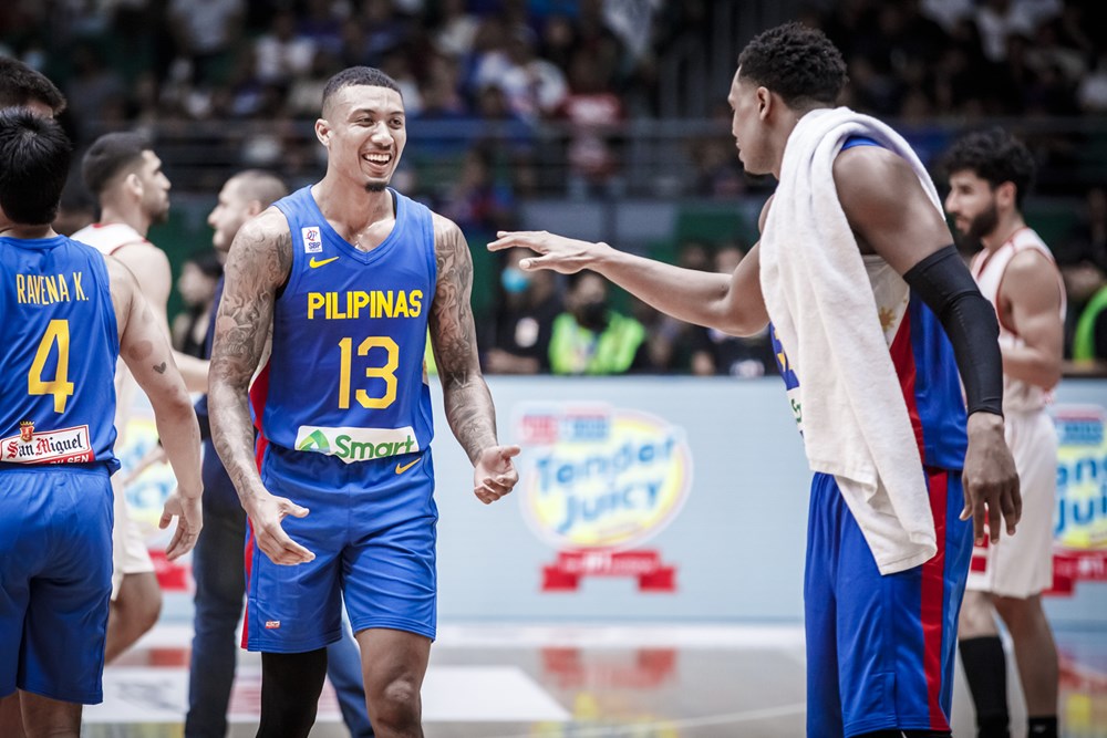 Gilas Pilipinas at the FIBA World Cup Asian Qualifiers 6th window game vs Lebanon