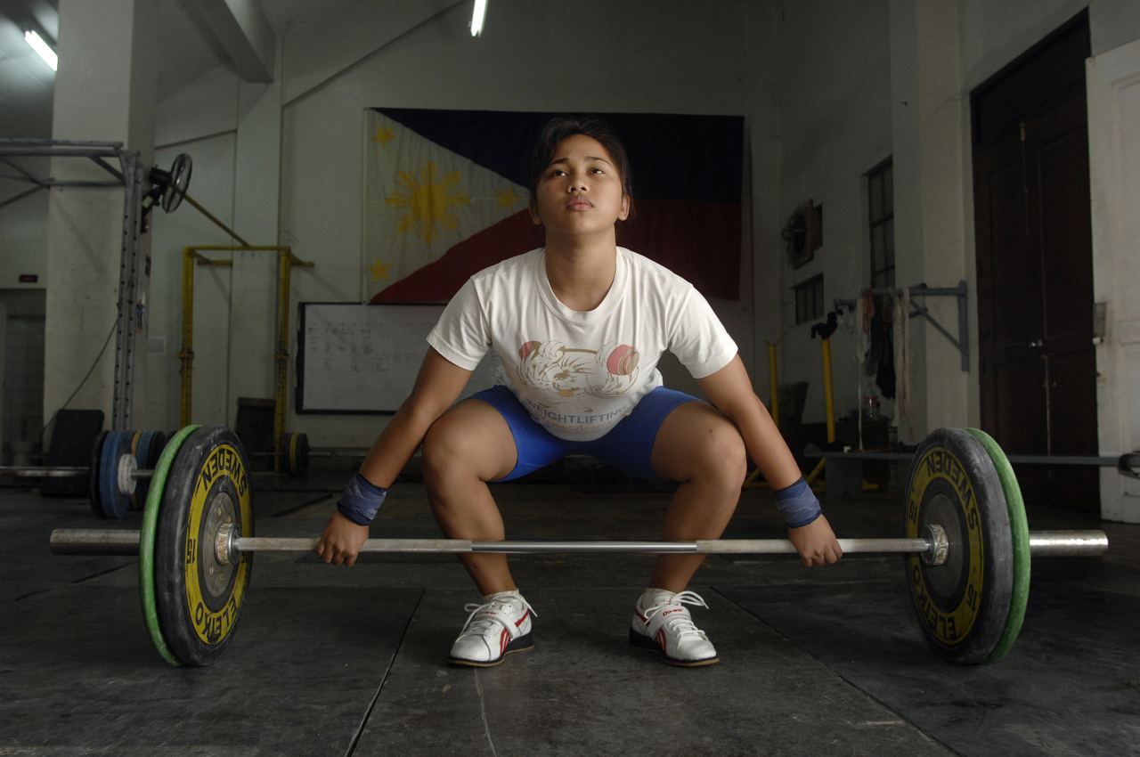 Filipina weightlifter and Olympic medalist Hidilyn Diaz in 2008