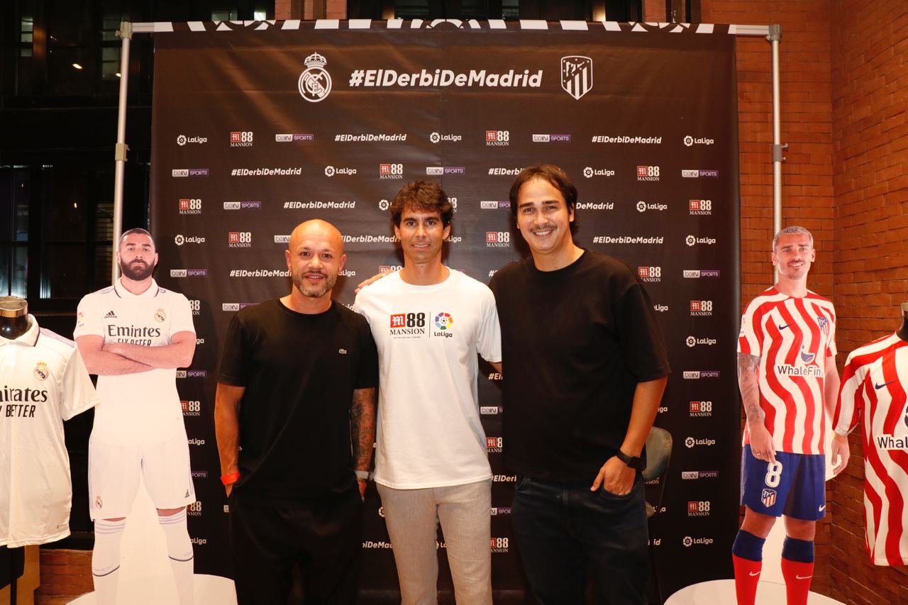 Former Azkals Stephan Schrock and James Younghusband with Tiago Mendes.