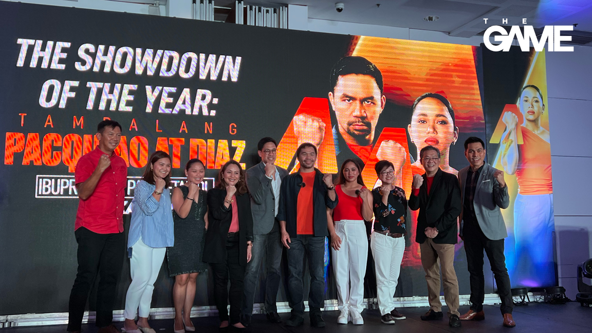 Filipino athletes Manny Pacquiao and Hidilyn Diaz faced one another in Alaxan's Showdown of the Year