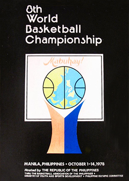 The official poster of the 1978 FIBA World Cup, hosted by the Philippines