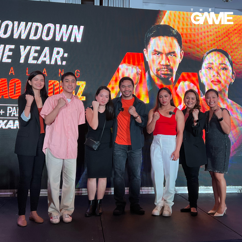 Filipino athletes Manny Pacquiao and Hidilyn Diaz faced one another in Alaxan's Showdown of the Year