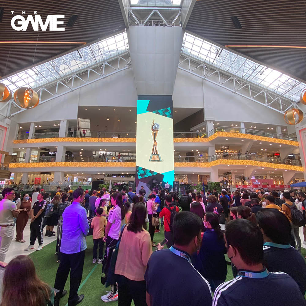 Football fans and athletes gathered in Glorietta to see the World Cup Trophy and participate in games and activities hosted by the PFF