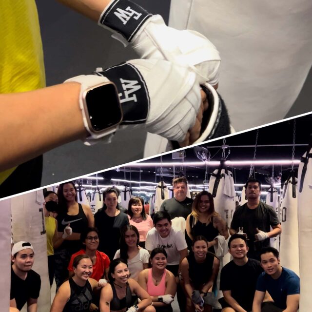 Trying out a group boxing class for the first time