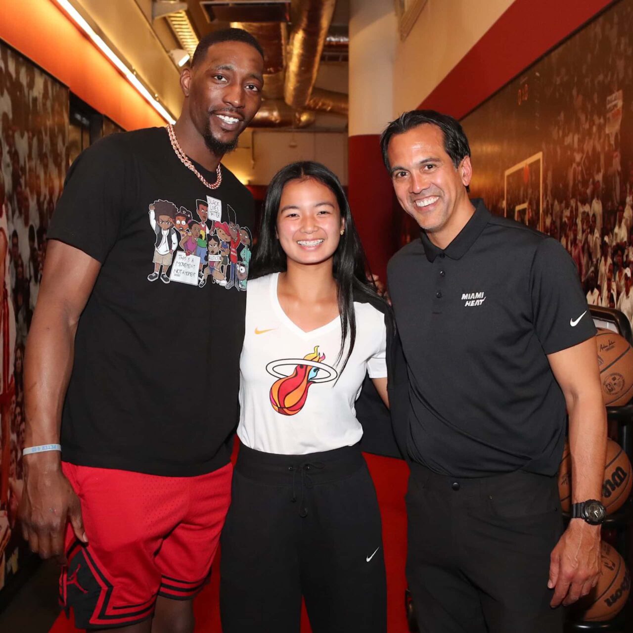 Alex Eala meets Erik Spoelstra and Bam Adebayo in Miami