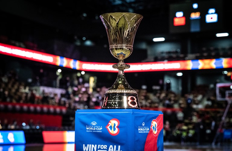 The FIBA World Cup trophy