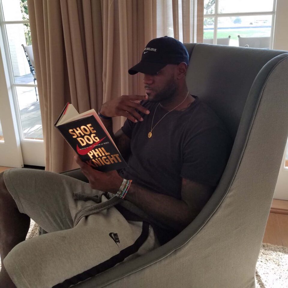 LeBron James reading sports books