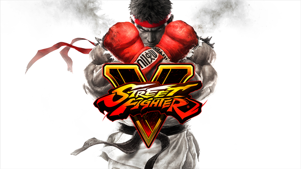Ryu crossing his arms to mimic the Street Fighter 5 logo
