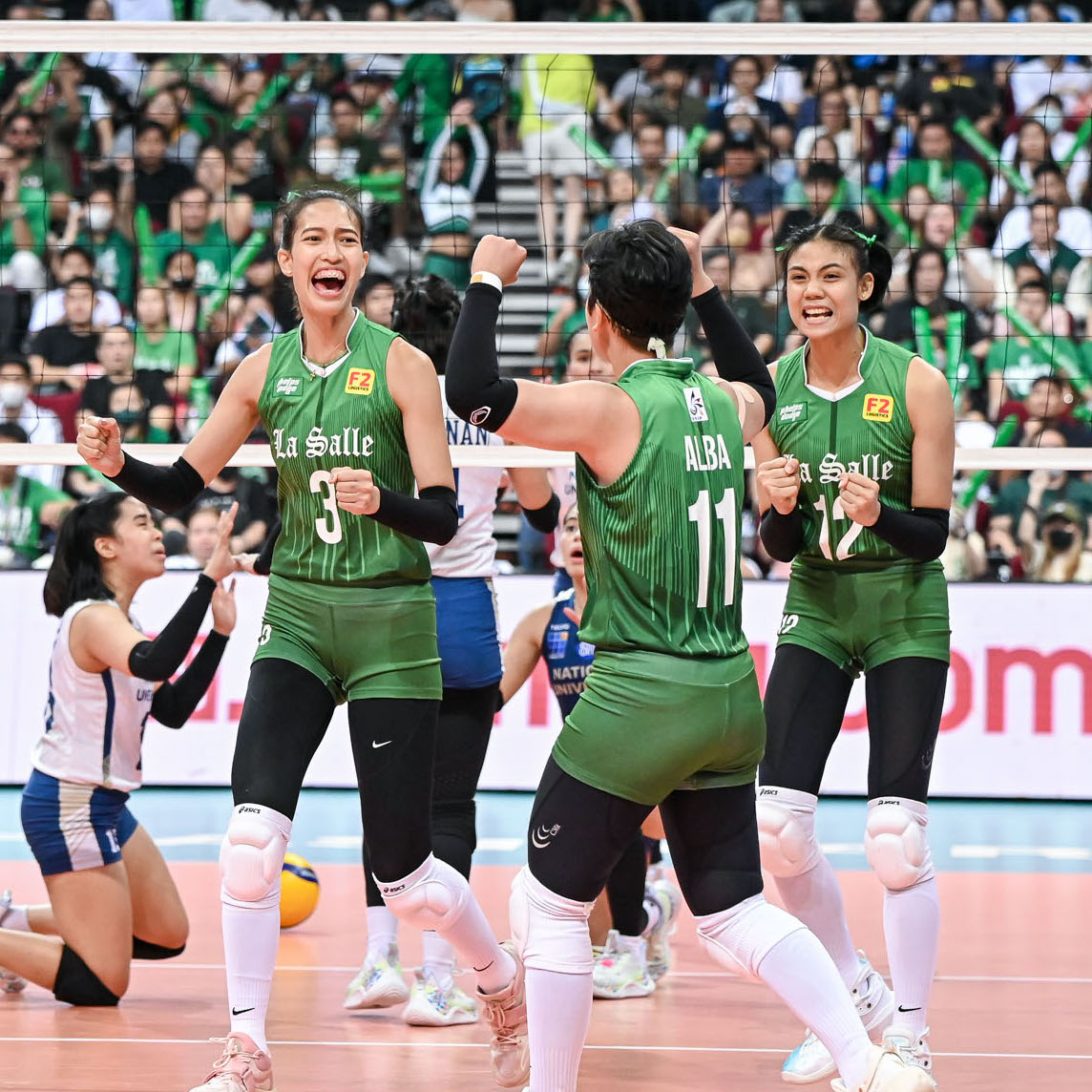 DLSU Lady Spikers defeat NU to win the UAAP Volleyball title