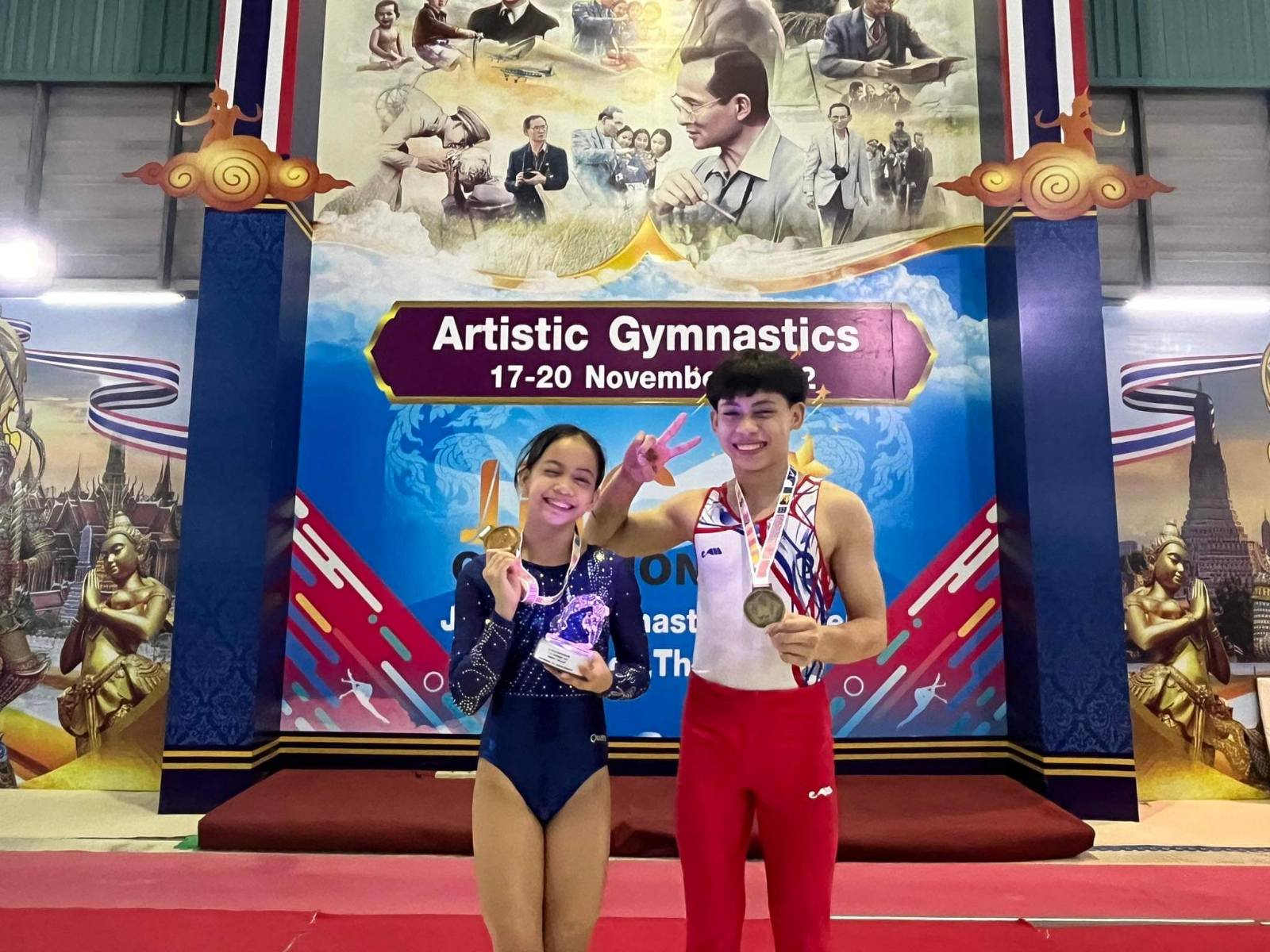 Karl and Elaiza Yulo are two young Filipino gymnasts.