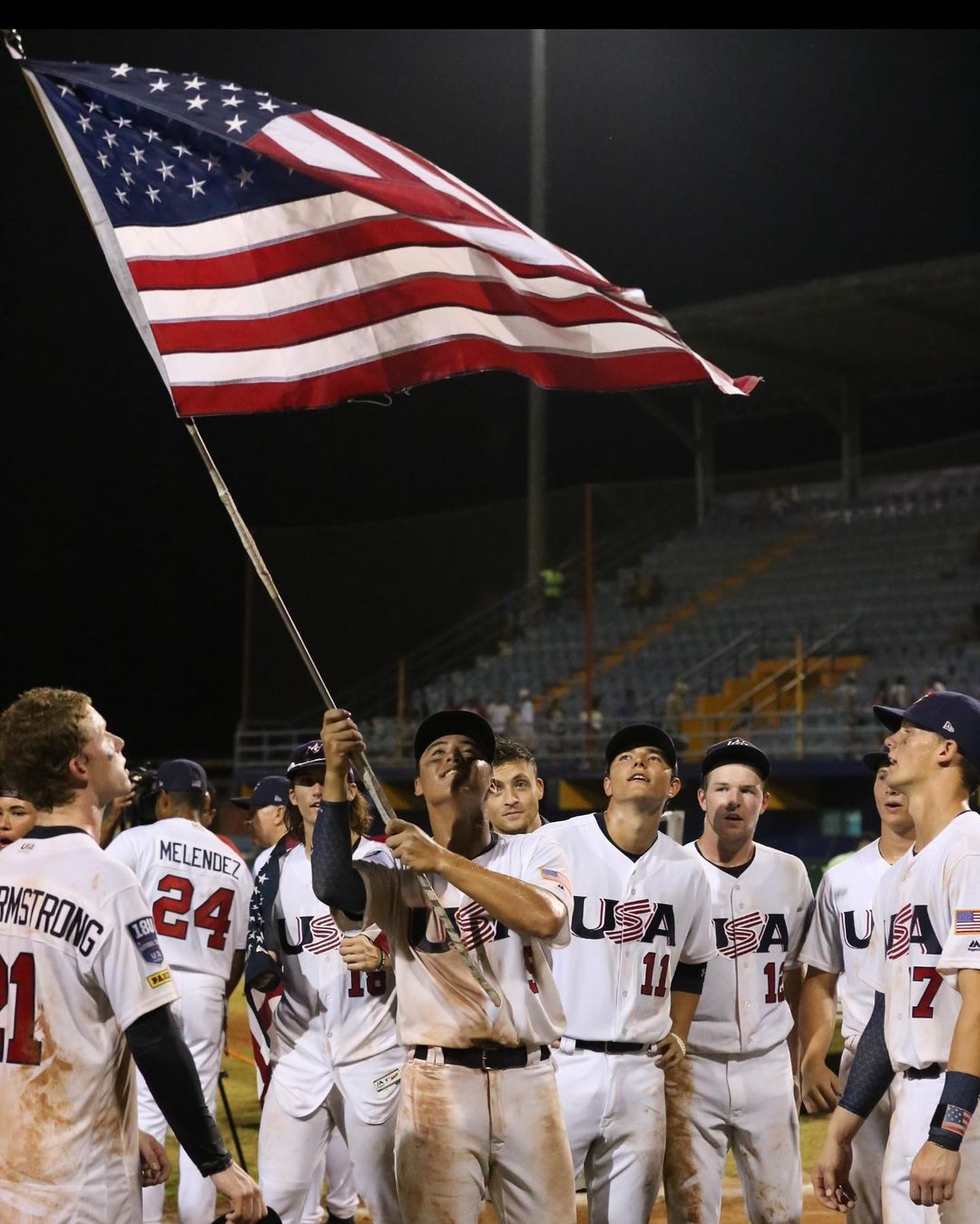 Anthony Volpe representing Team USA in the U-15 Baseball World Cup