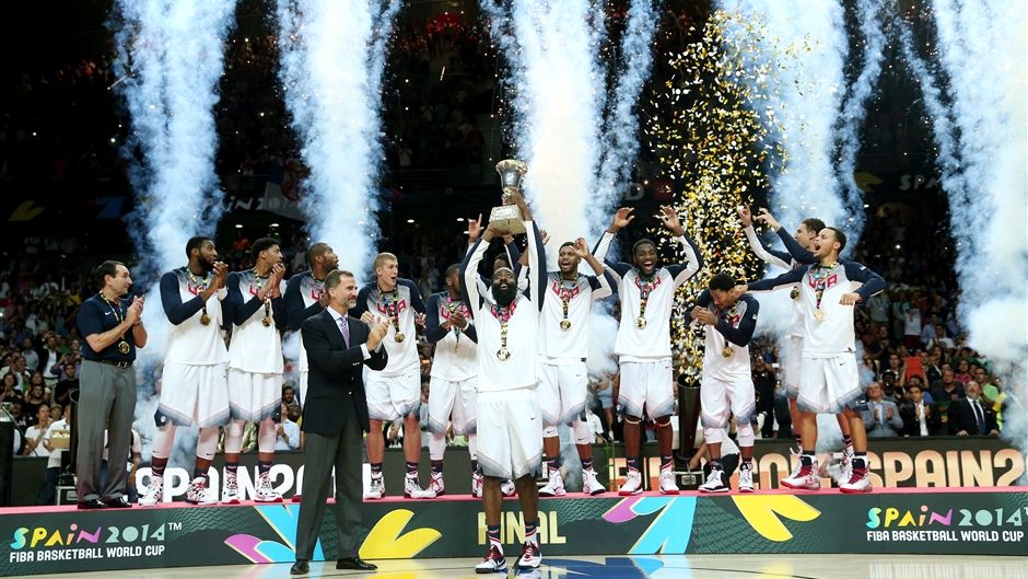 Team USA winning the 2014 FIBA World Cup