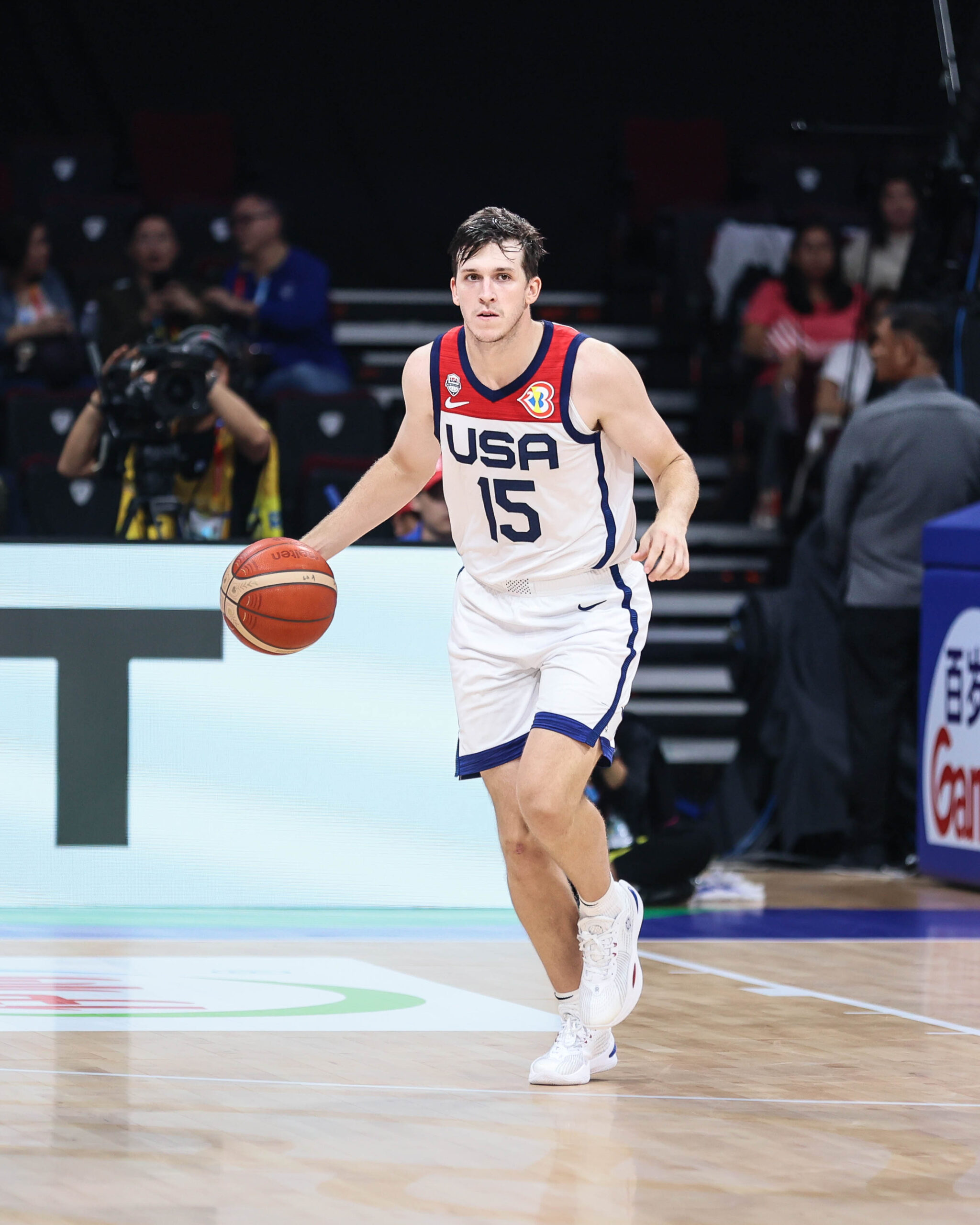 Austin Reaves representing Team USA at the 2023 FIBA World Cup in Manila