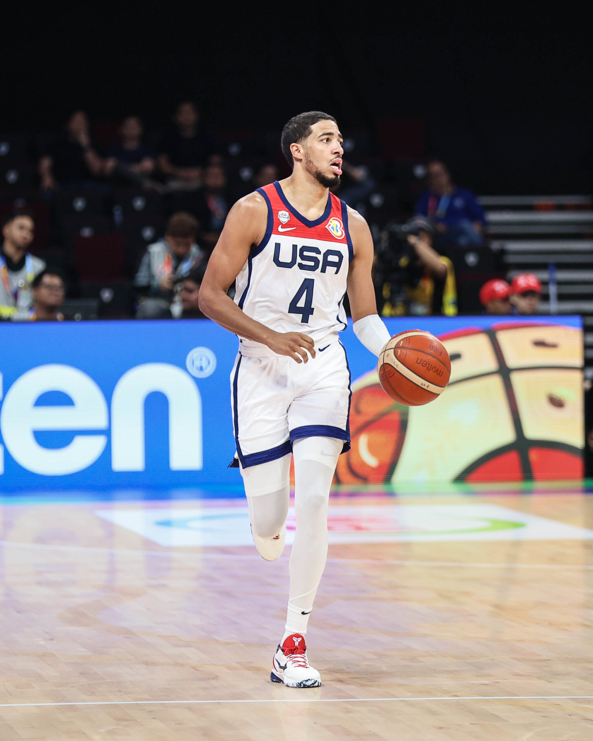 Tyrese Haliburton representing Team USA at the 2023 FIBA World Cup in Manila