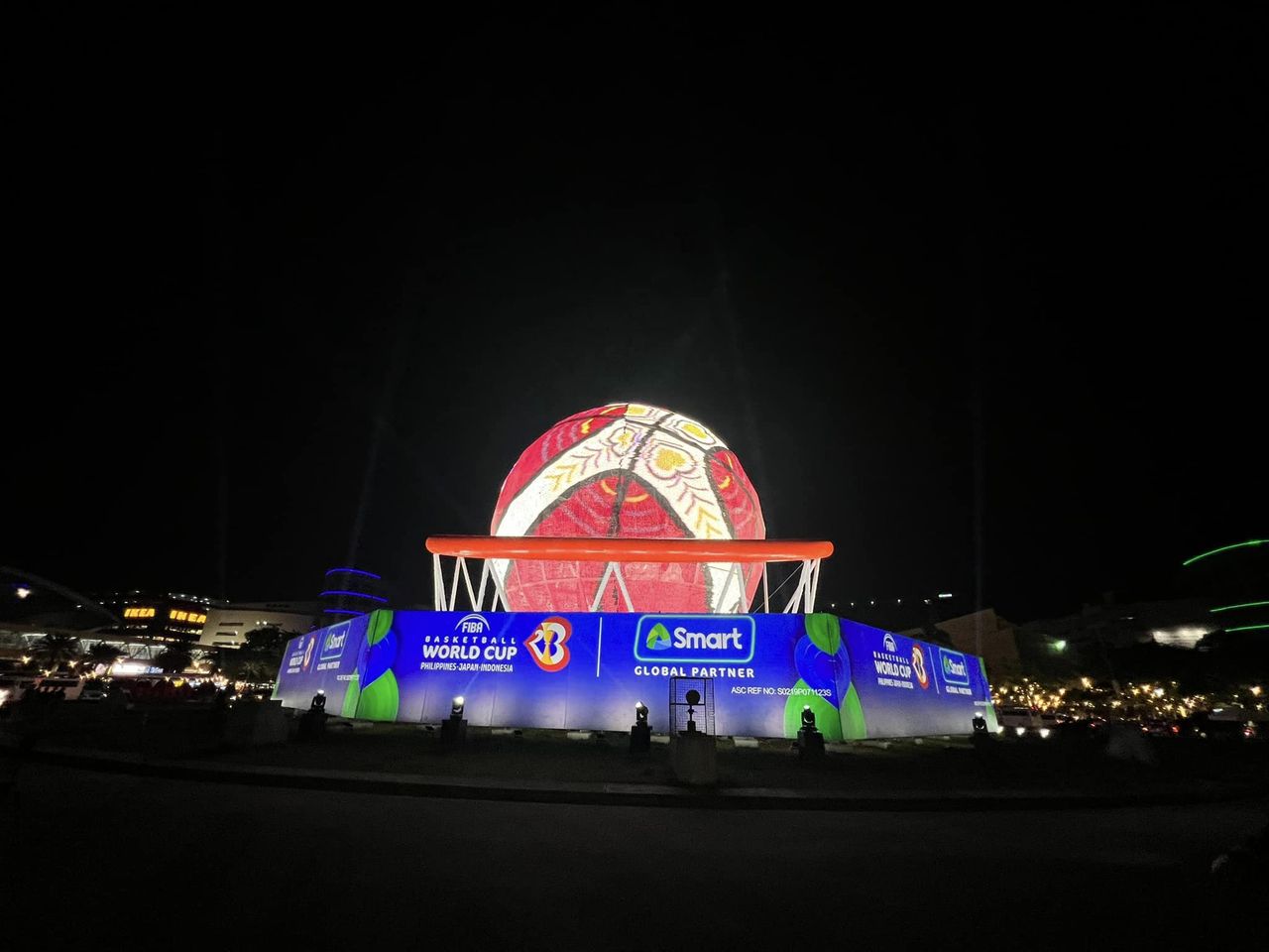 Smart transformed the Mall of Asia Ball into a giant basketball to celebrate the 2023 FIBA World Cup