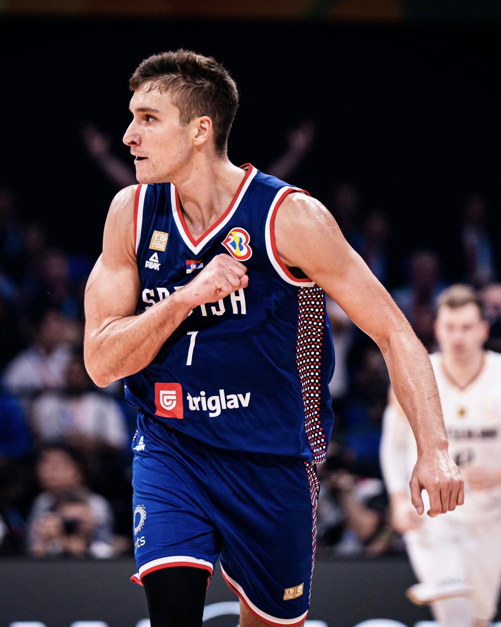 Bogan Bogdanovic representing Serbia at the 2023 FIBA World Cup