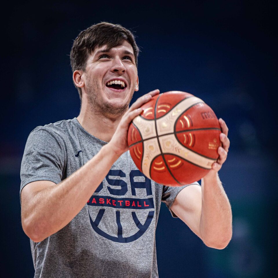Austin Reaves playing for Team USA in the 2023 FIBA World Cup in the Philippines