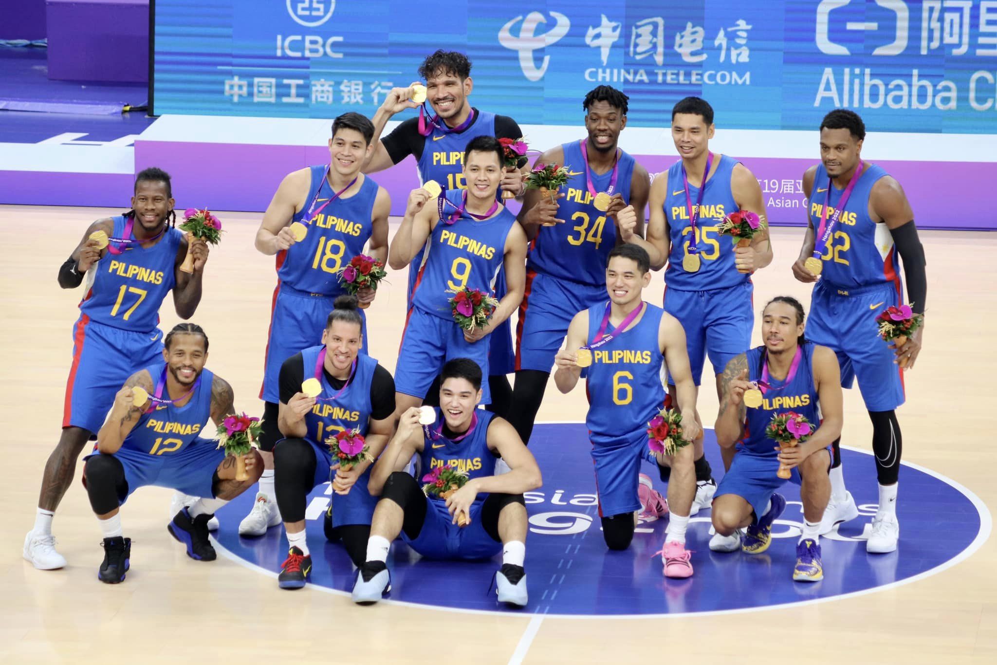 Gold medalists for the Philippines at the 19th Asian Games in China: Gilas Pilipinas (men's basketball)