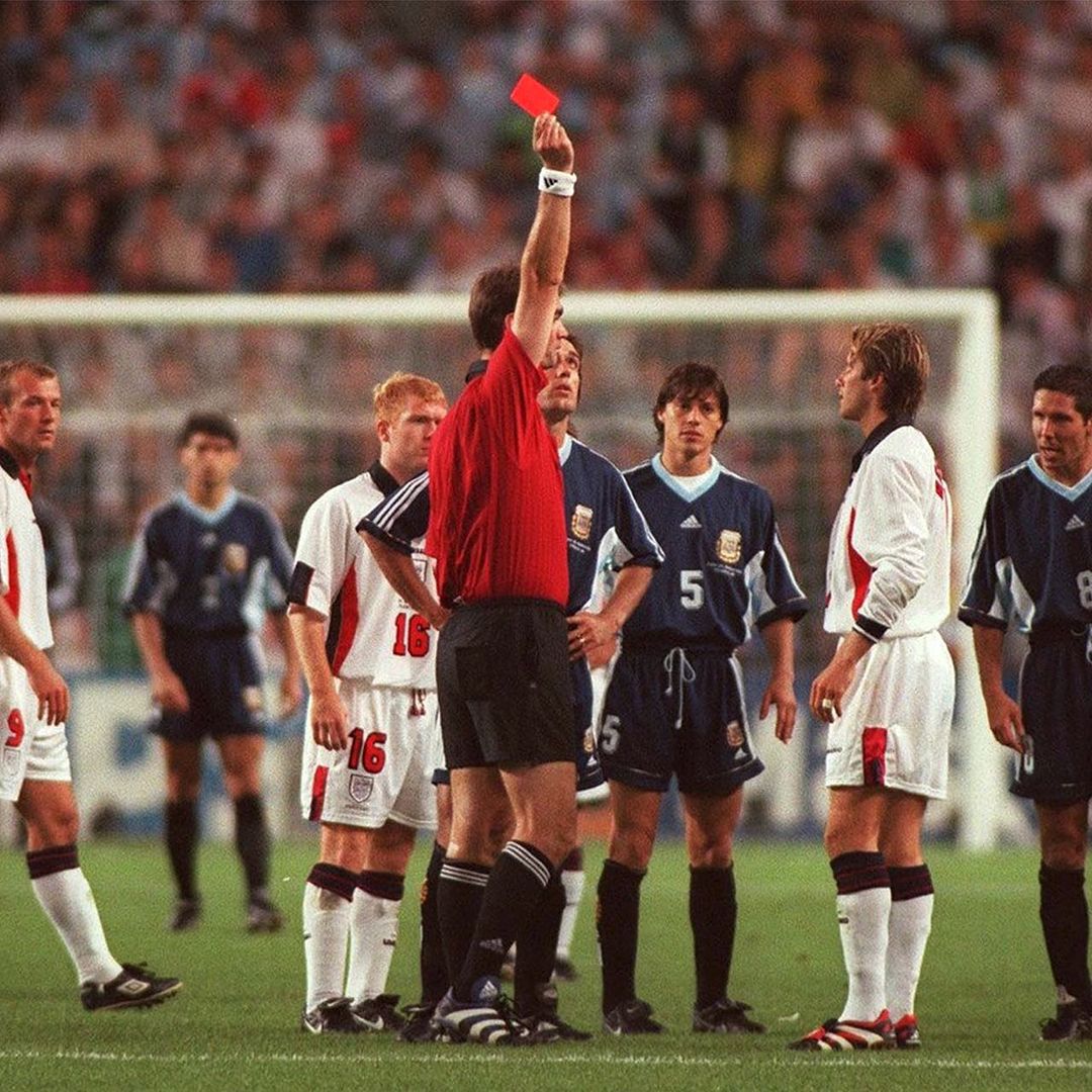 Beckham Sports Documentary 2023: David Beckham receives a red card in the England vs. Argentina game in the 1998 FIFA World Cup