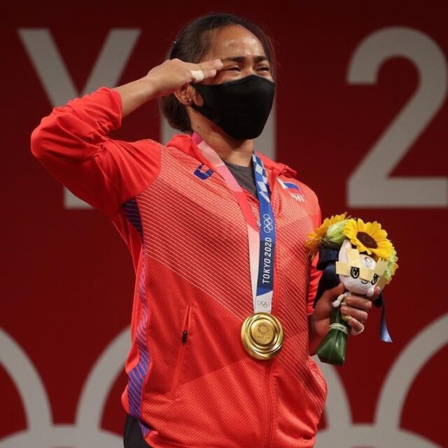 Philippine Olympic gold medalist Hidilyn Diaz