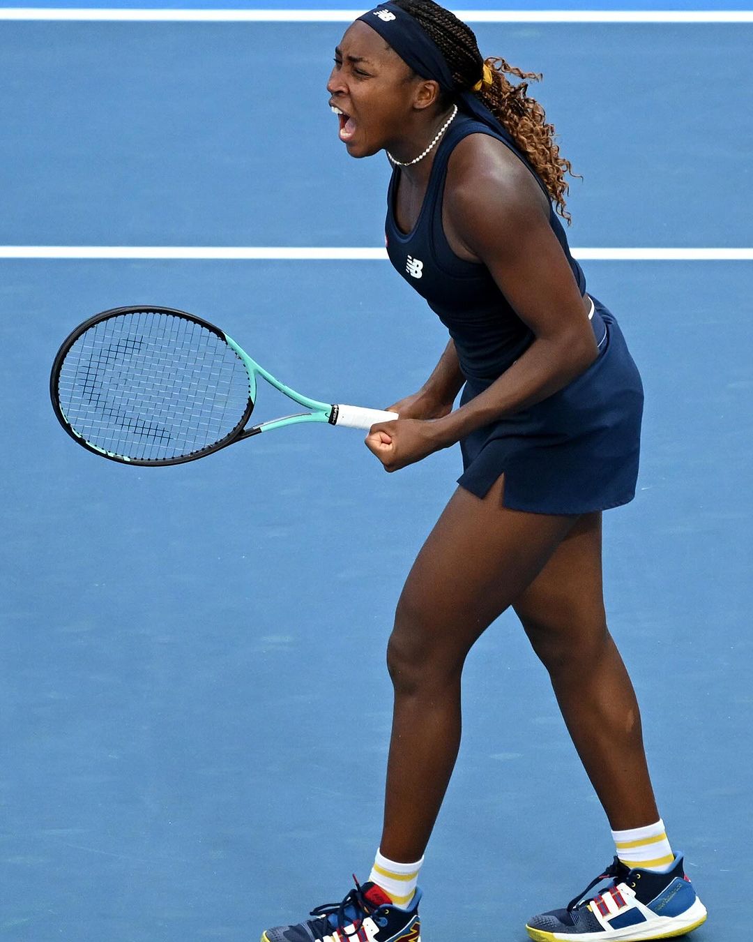 Coco Gauff tennis racket at the 2024 Australian Open
