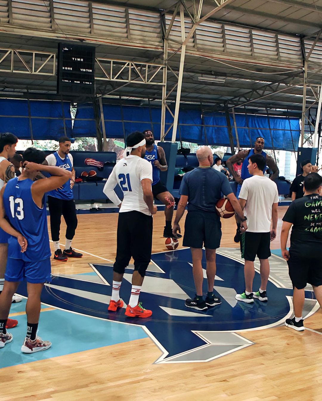 Strong Group Athletics team including Dwight Howard playing in the Philippines in preparation for the Dubai International Basketball Championship