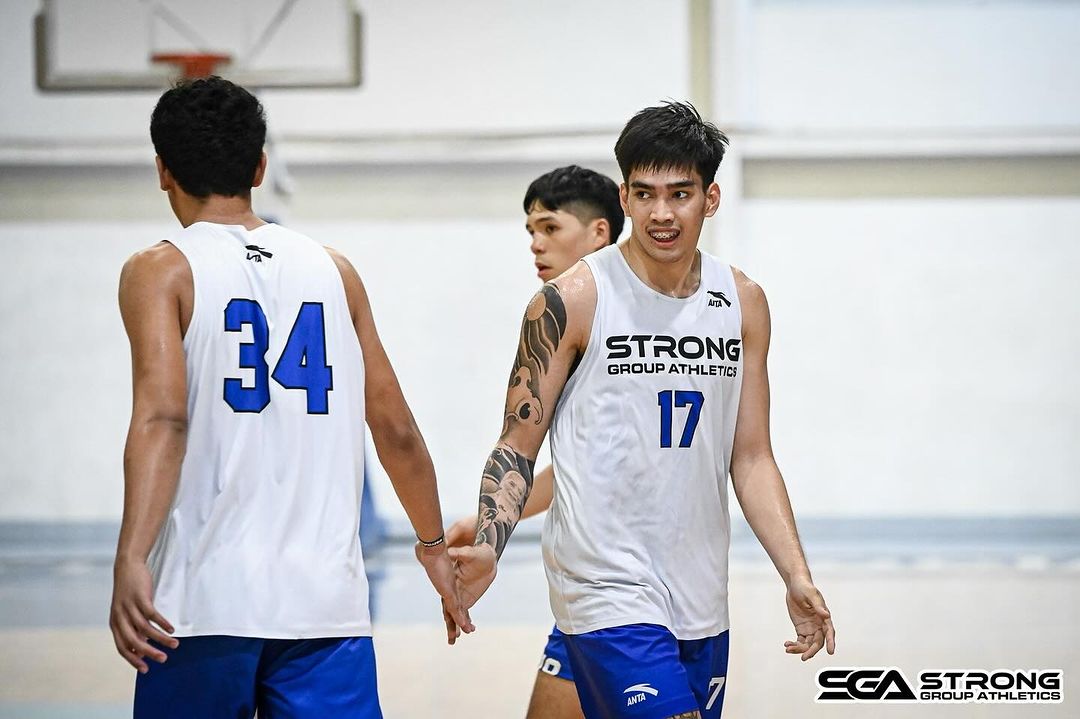 Kevin Quiambao training for the Strong Group Athletics Team ahead of the Dubai International Basketball Championship