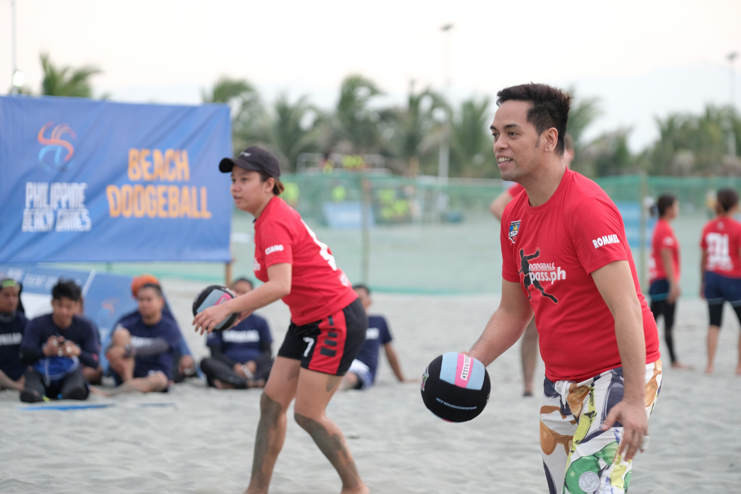 Beach sports: touch rugby