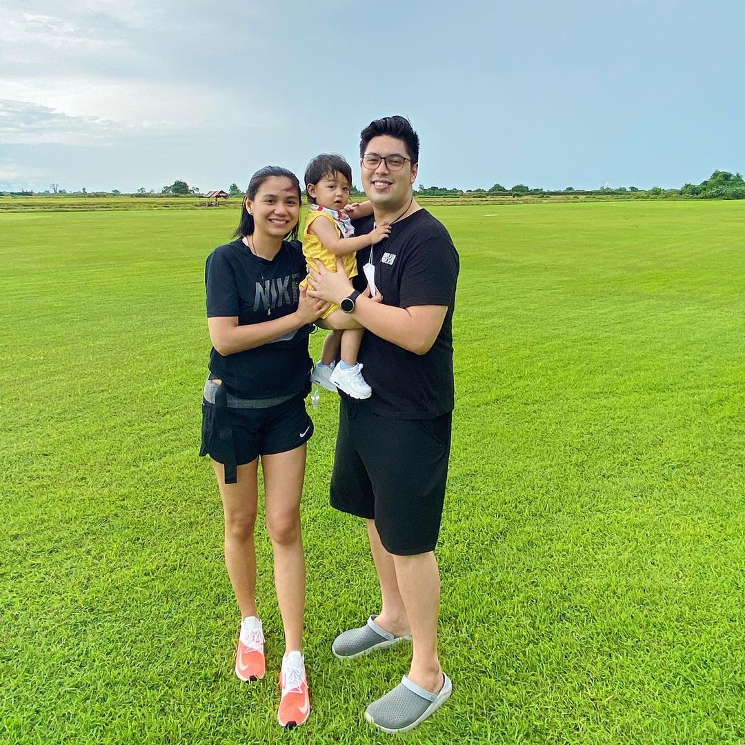 Stephanie Mercado de Koenigswarter with her husband and eldest son