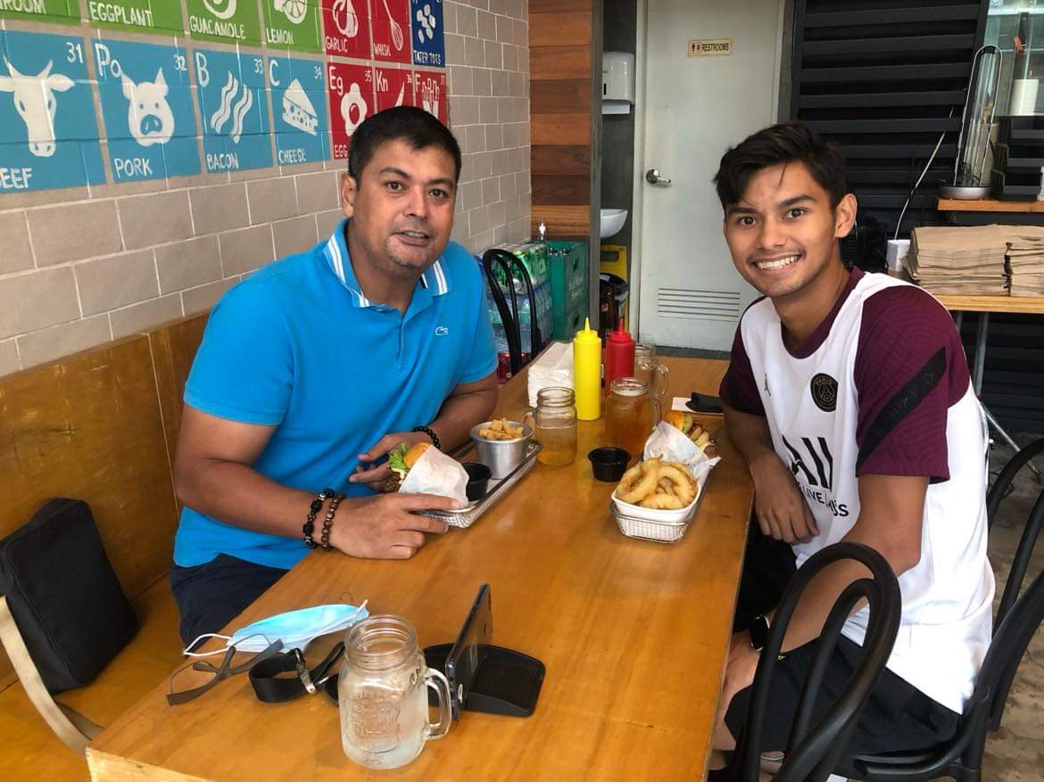 Jarvey Gayoso with his dad, Jayvee Gayoso