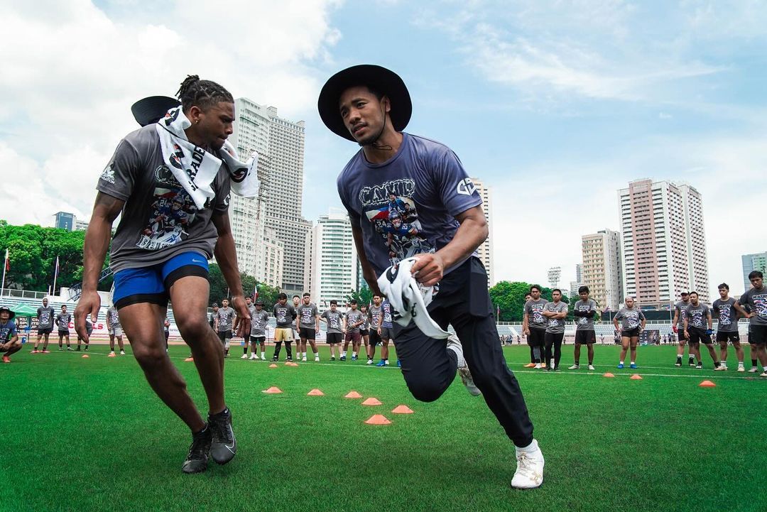 Camryn Bynum in his Philippine football camp, Camp Beezy