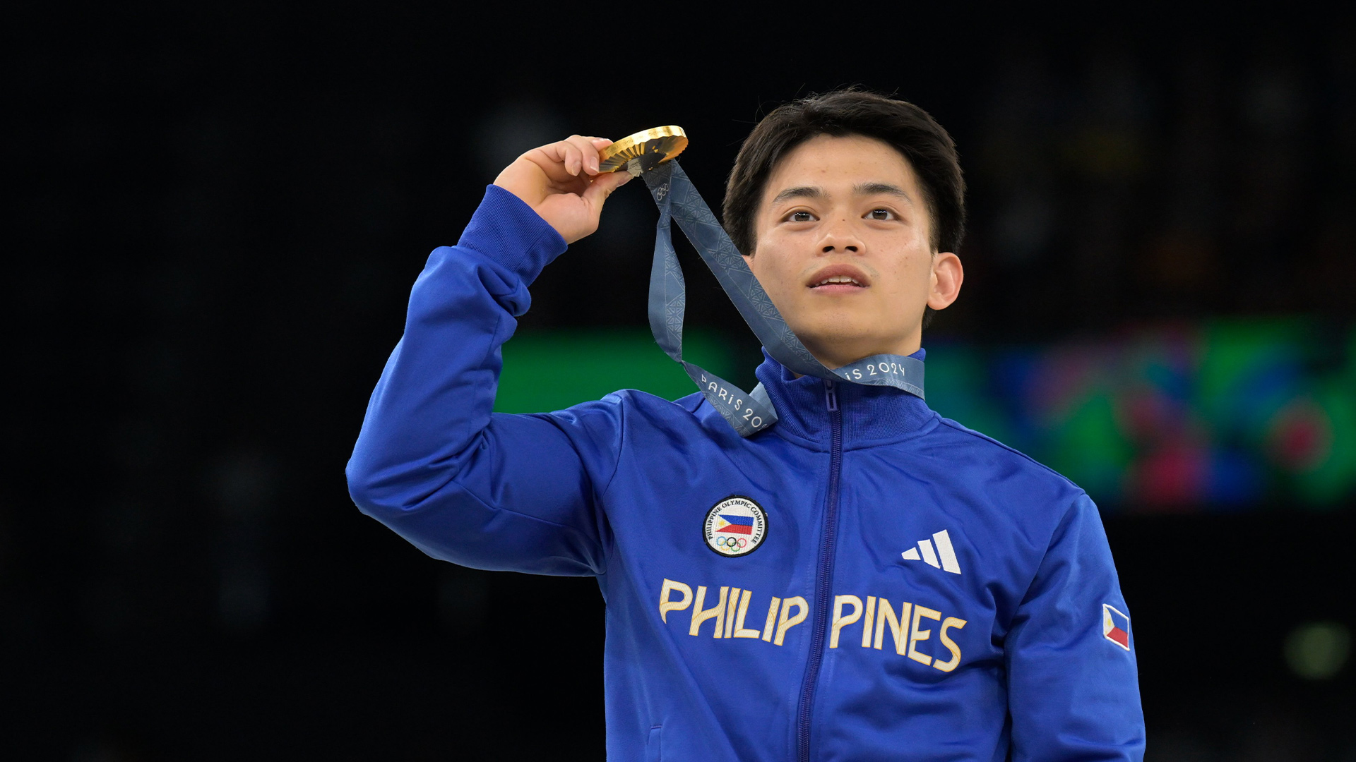 Carlos Yulo wins the Philippines an Olympic gold medal at the men's floor exercise