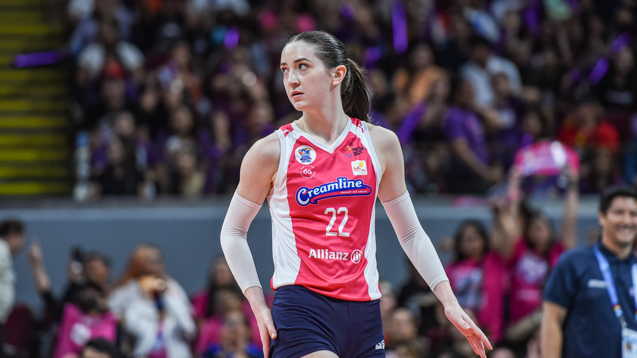 A photo of Erica Staunton during the Creamline-Choco Mucho rivalry game