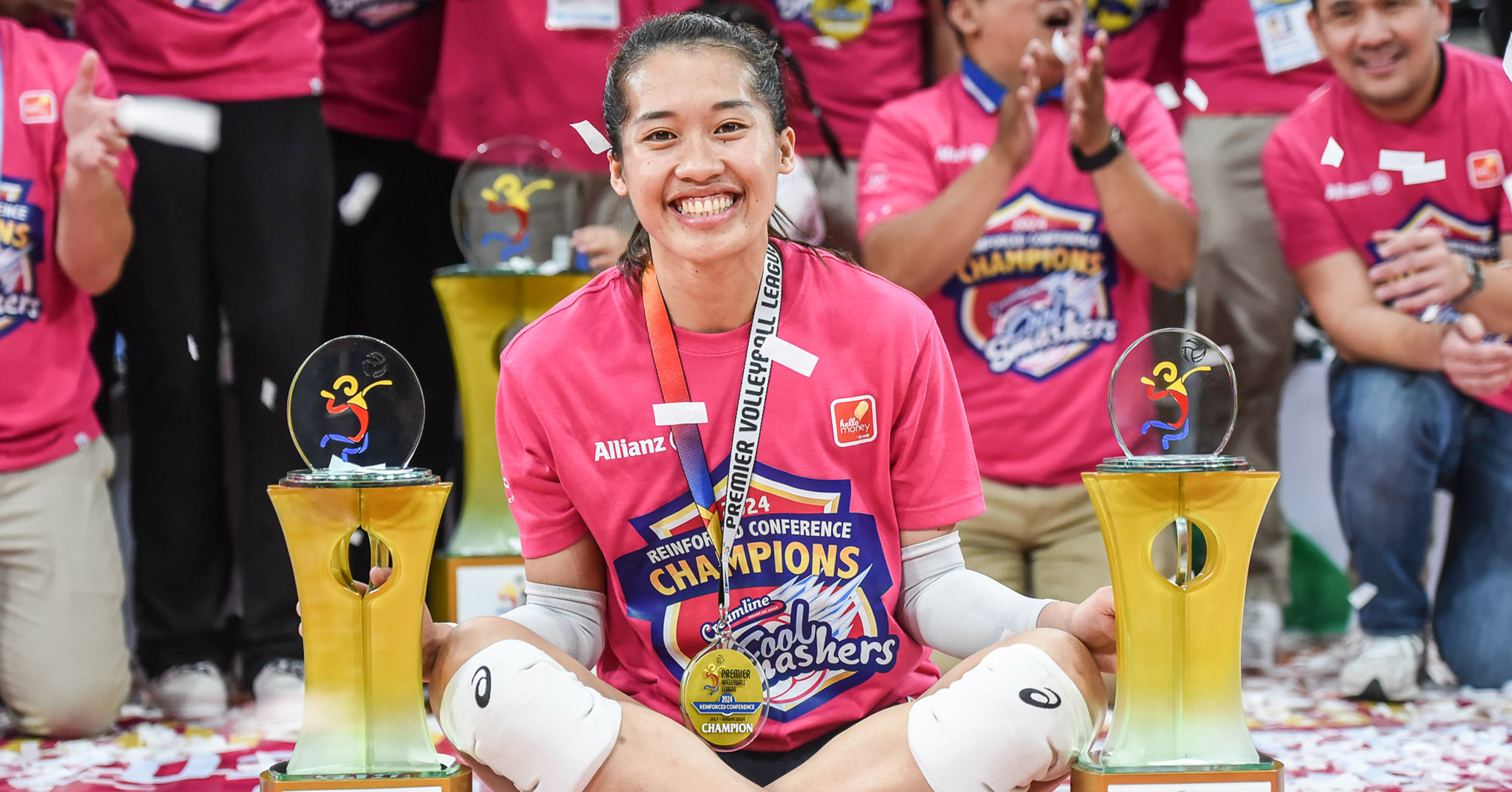 Bernadeth Pons with her MVP awards