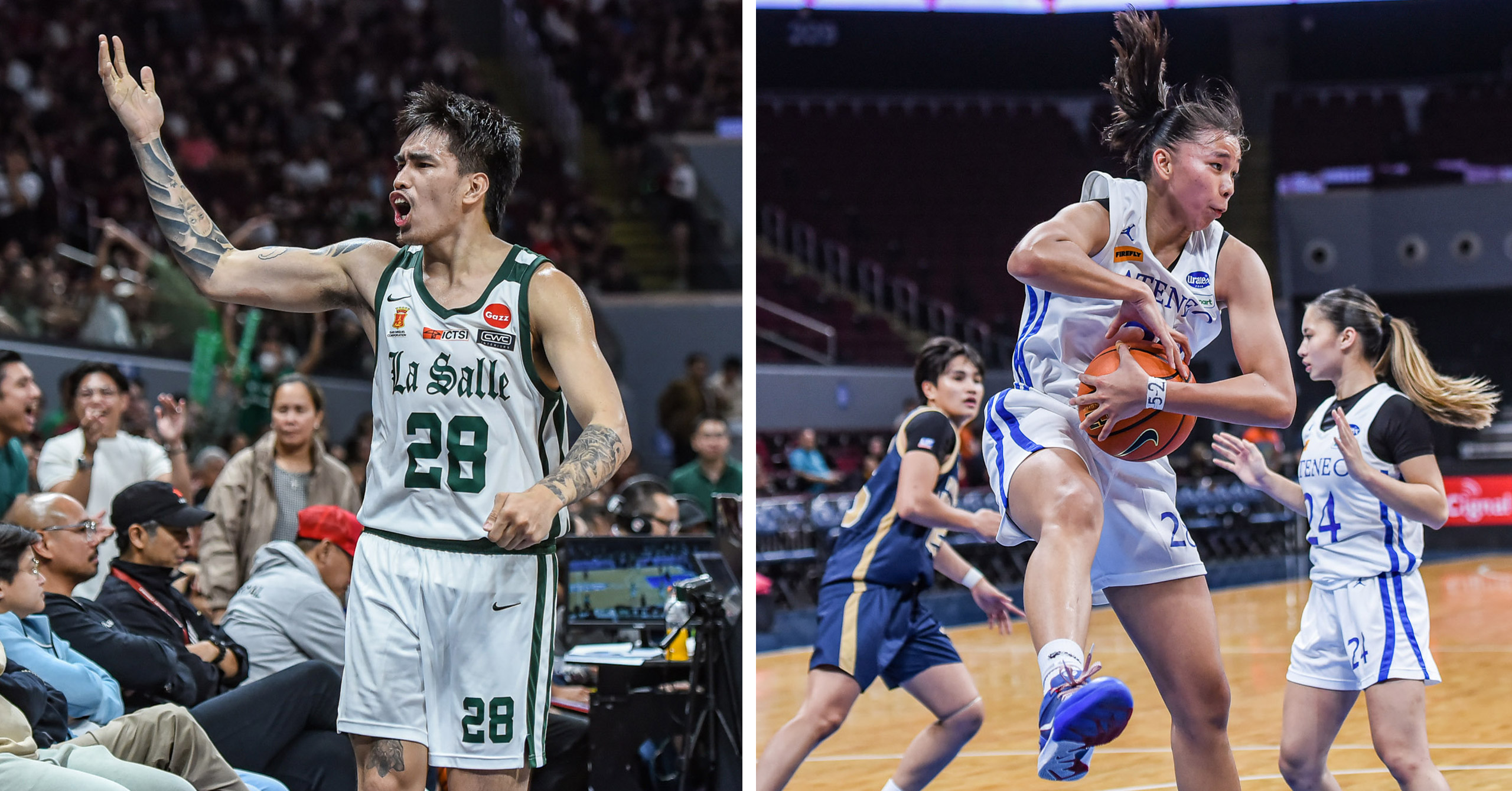 UAAP Season 87 basketball MVP leaders Kevin Quiambao and Kacey Dela Rosa