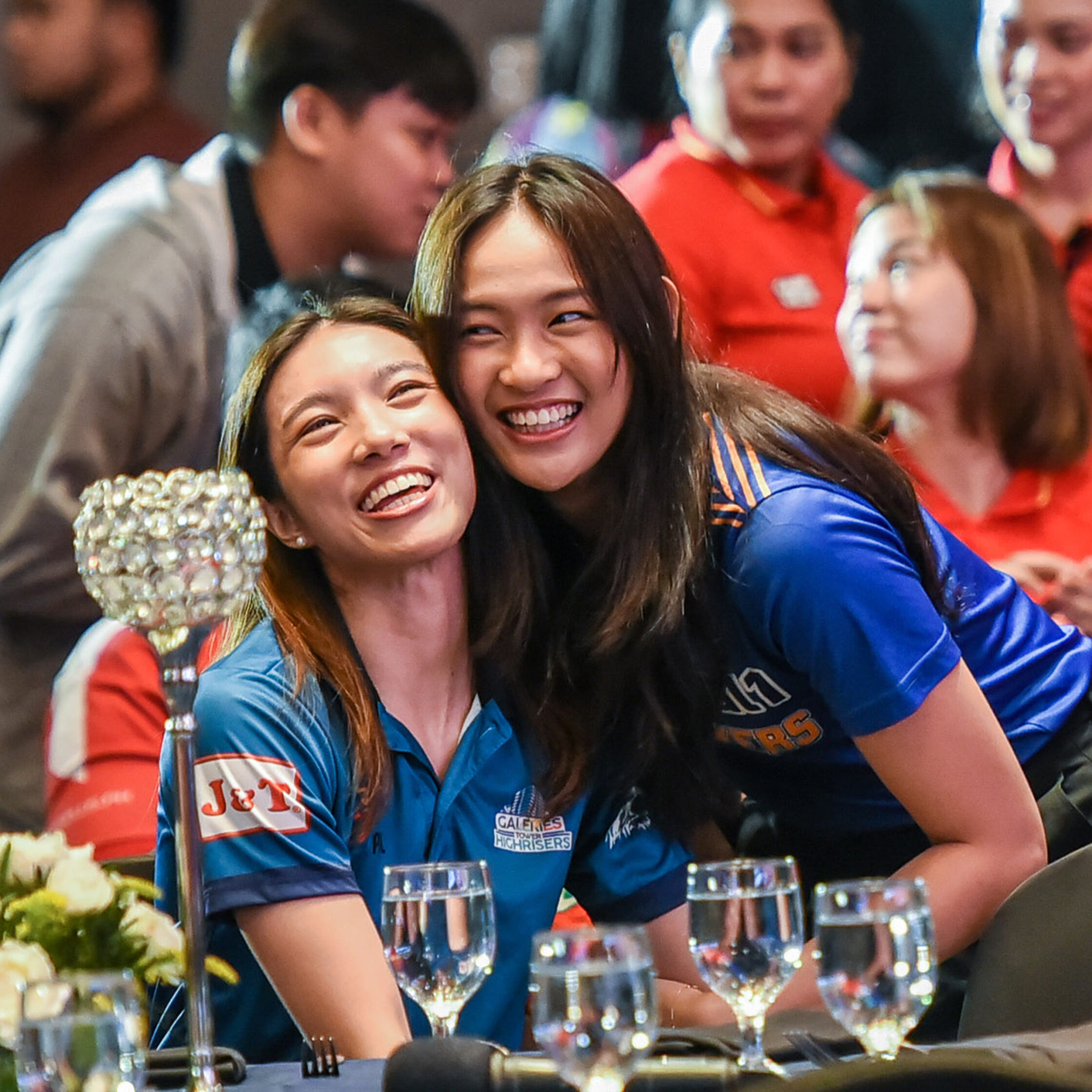 Julia Coronel and former LaSalle teammate Leila Cruz