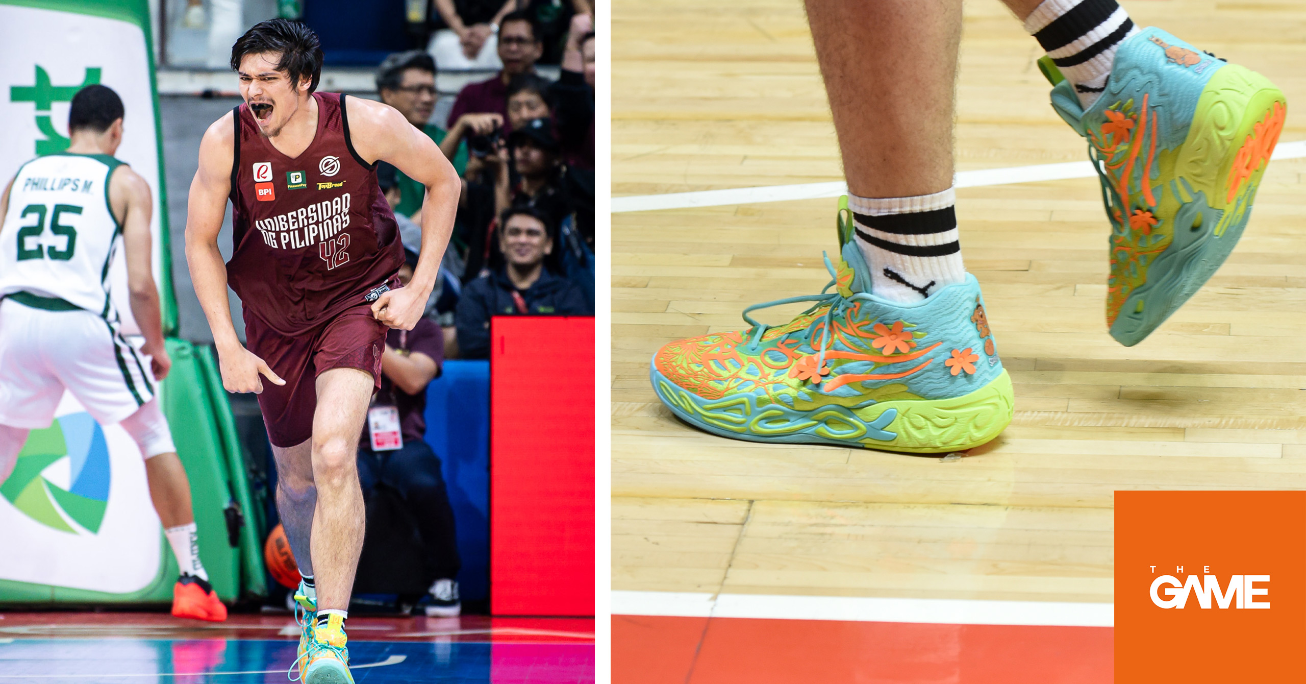 Basketball shoes of the UAAP Season 87 DLSU vs UP Finals: Quentin Millora-Brown in PUMA MB.04 Scooby Doo