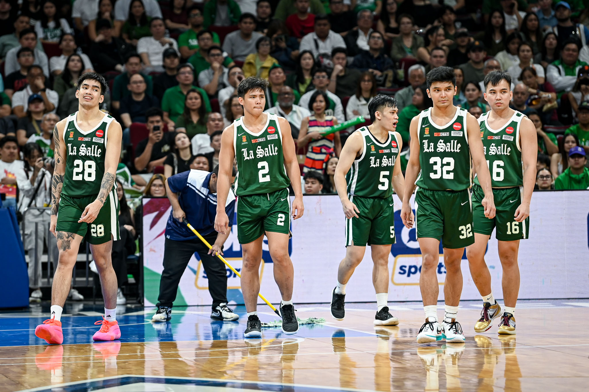 La Salle starters during the UAAP finals.