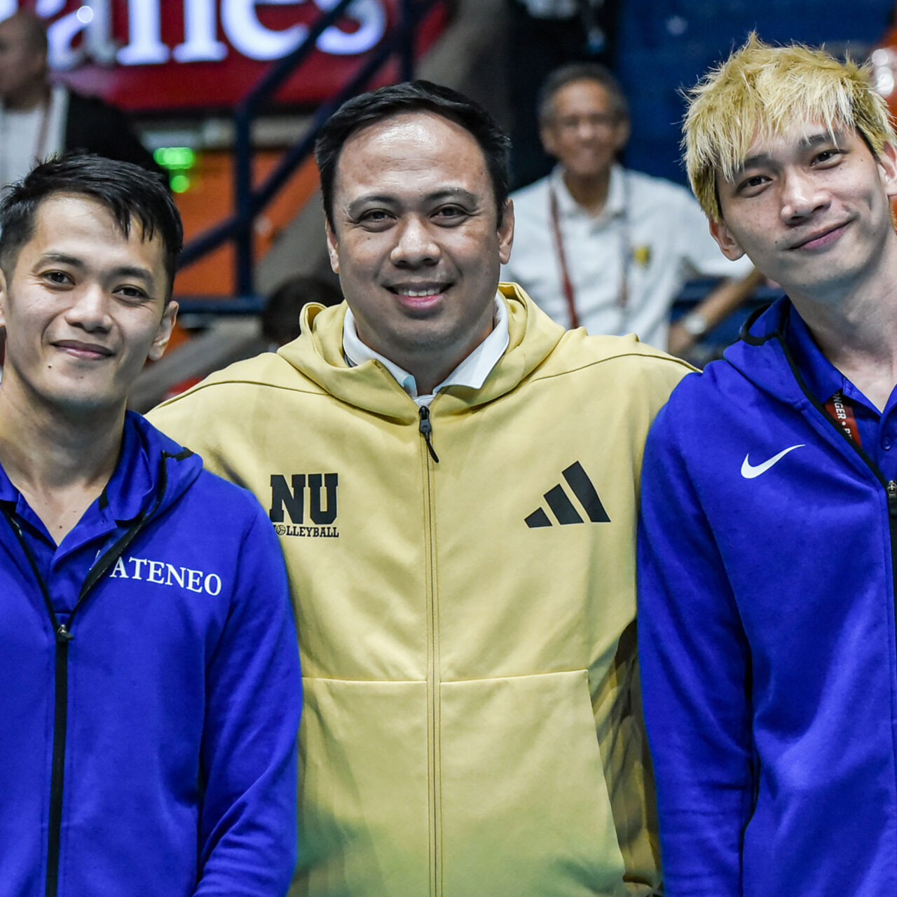 A shot of NU stalwarts Vince Mangulabnan, Peter Torres, and Dante Alinsunurin