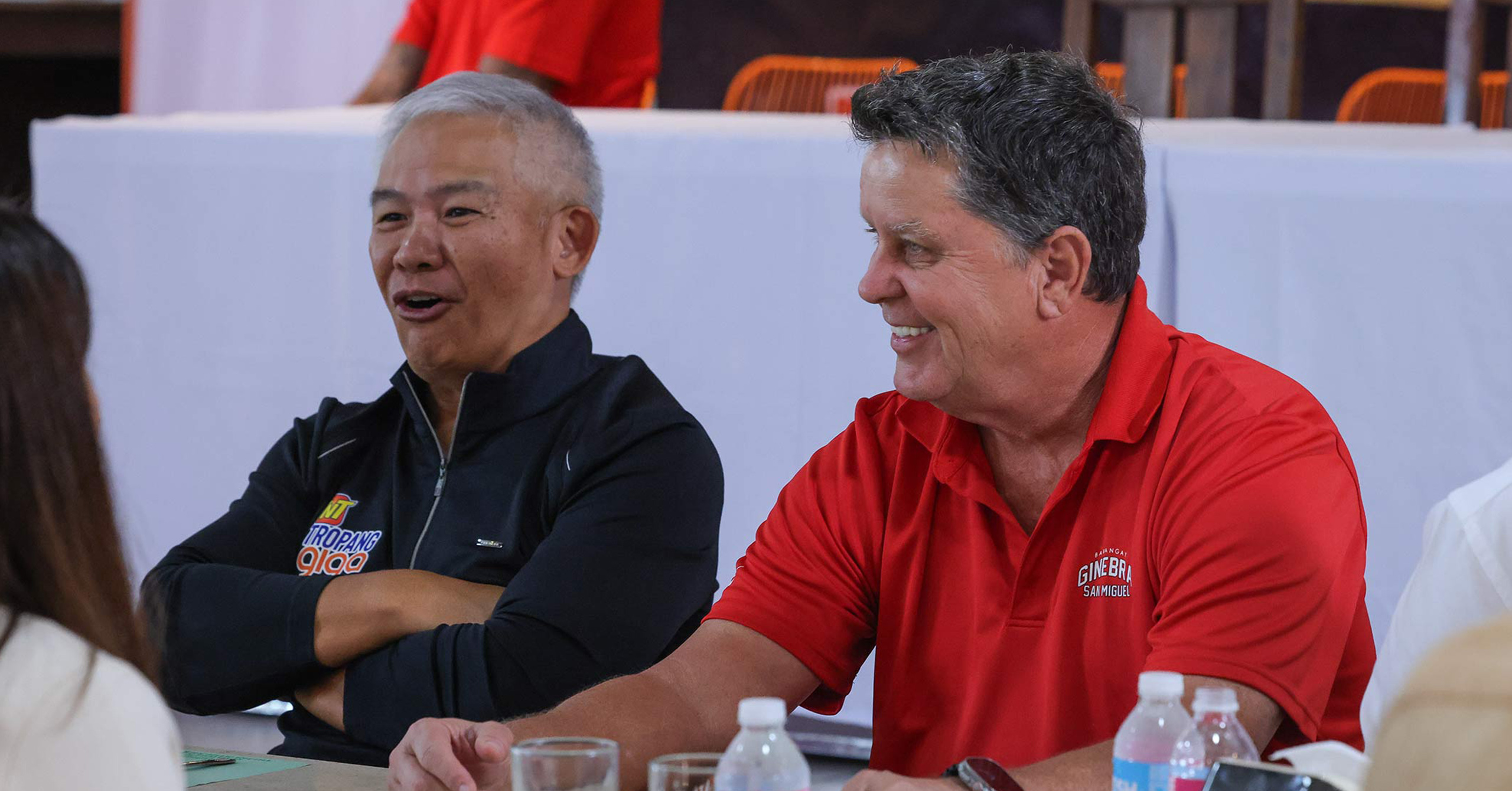 Chot Reyes and Tim Cone.
