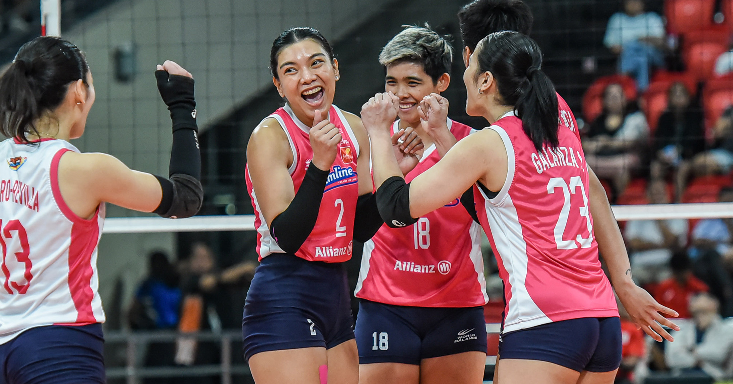 A shot of the Creamline Cool Smashers, one of the Philippine teams for the AVC Champions League